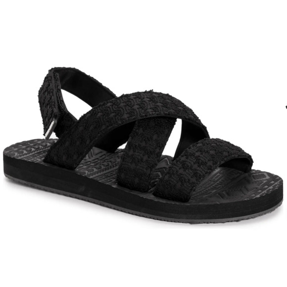 Lukees by Muk Luks Sand Games Sandal in‎ Black Size 8 New in Box - Picture 1 of 6